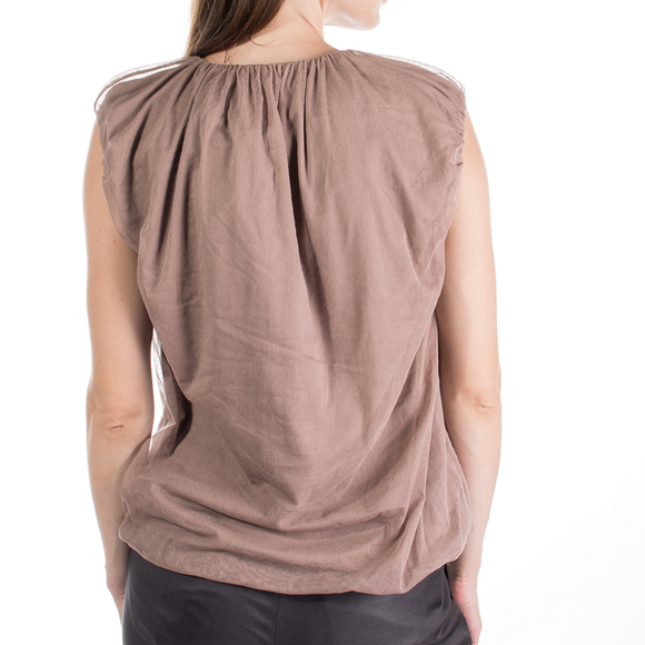 BRUNELLO CUCINELLI BEIGE BLOUSE | WOMENS SIZE M - Picture 2 of 5